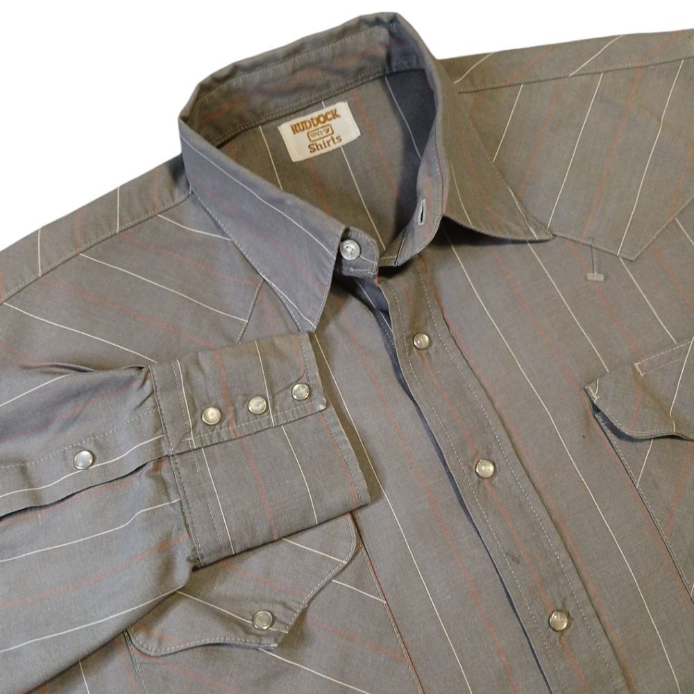 Ruddock‎ Vintage Pearlsnap Western Striped Shirt/Flaws